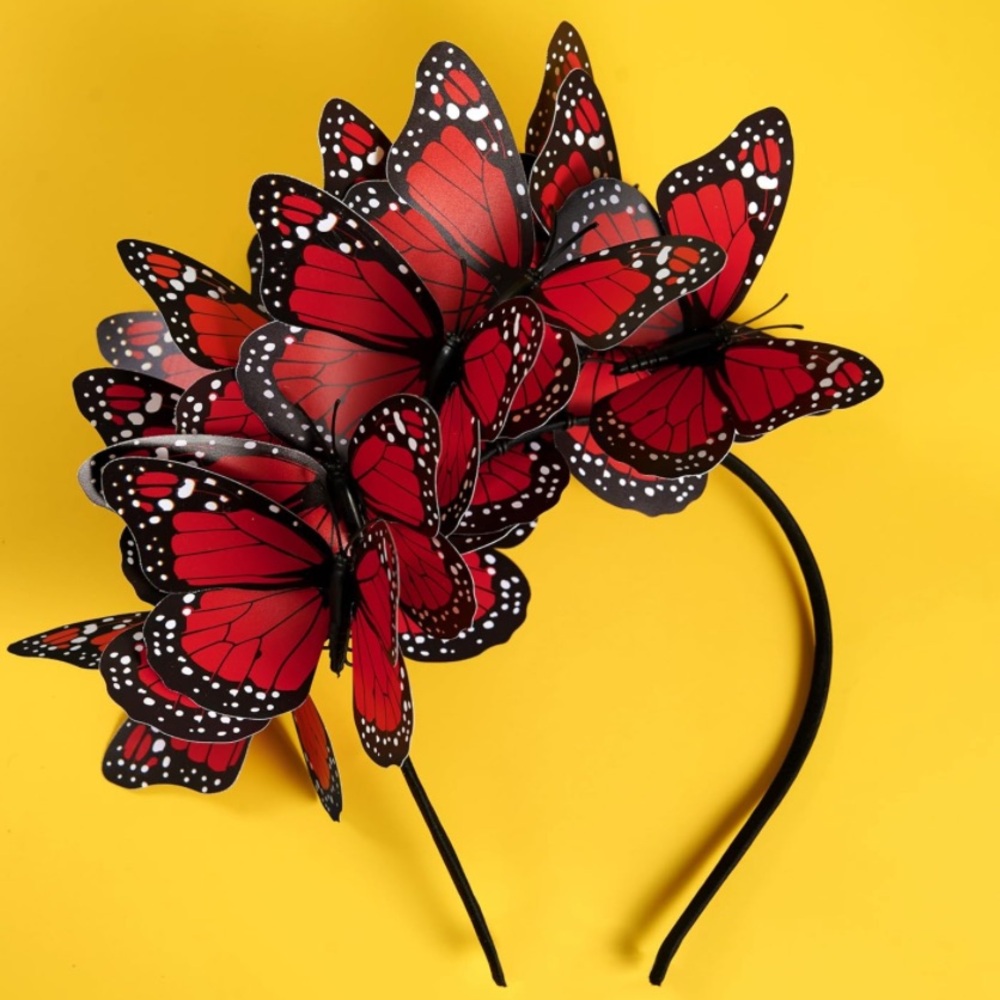 Red Butterfly 🦋 Fascinator Kentucky Derby Hat